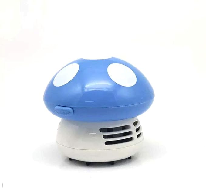 Aliotech Mini Cute Table Dust Vacuum Cleaner Mushroom Shaped Portable Corner Desk Vacuum Sweepers Mini Cute Dust Sweeper(Blue)