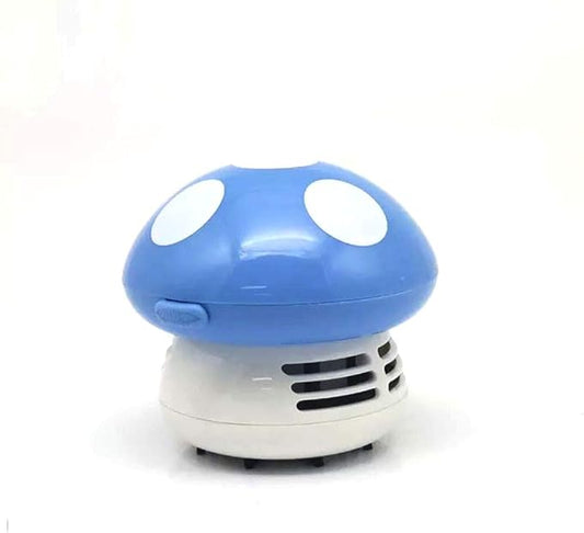 Aliotech Mini Cute Table Dust Vacuum Cleaner Mushroom Shaped Portable Corner Desk Vacuum Sweepers Mini Cute Dust Sweeper(Blue)