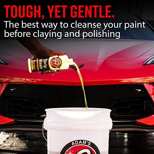 Strip Car Wash Soap (16 oz) - Sealant & Wax Remover Shampoo Salt Remover, Presoak, & Acidic Wash | Thick Suds For Use Cleaning Kit, Foam Cannon, Foam Gun, Sponge, Mitt, Chamois