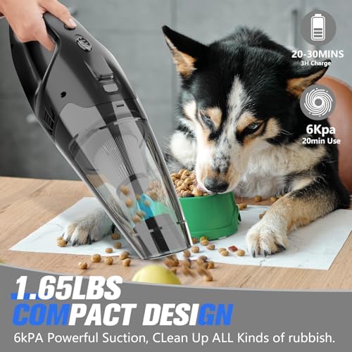 Cordless Handheld Vacuum with 12kPa Hurricane Suction