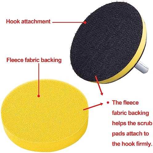 SIQUK 23 Pieces 7 Inch Buffing Pads Car Polisher Bonnets Foam Polishing Pad Kit Wax Buffer Polish Pads Car Buffer Attachment for Drill