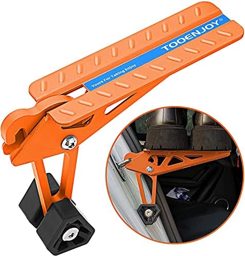 Universal Fit Car Door Step, Foldable Roof Rack Door Step Up on Door Latch, Both Feet Stand Pedal Ladder, Easy Access to Rooftop for Most Car, SUV, Truck, Max Load 400 lbs(Orange