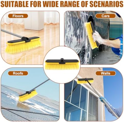 13'' Car Wash Brush Head Soft Bristle Scrub Rv Brush for Washing Exterior