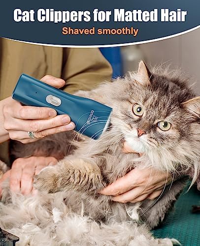Pet Clippers for Cat Matted Hair, Quiet Pet Shaver for Cats
