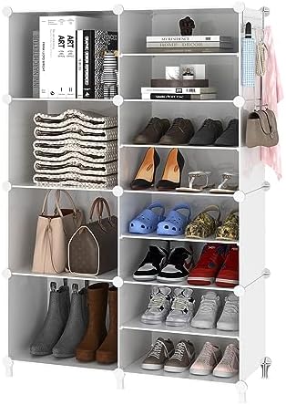 Closet Organizer 8 Cube Storage Shelves, White
