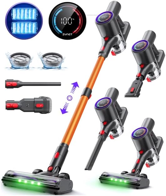 DP2 Brushless Cordless Vacuum Cleaner, 600W/48KPA/90Mins,12*2000mAh Battery