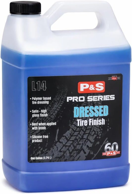 Dressed Tire Finish - Water-Based, High-Gloss Tire Dressing for a Clean, Satin Shine - 1 Gallon