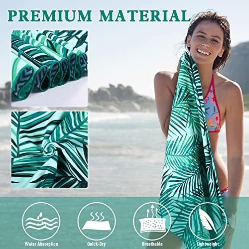 2 Pack Microfiber Beach Towel, 75'' x 35'' Quick Dry Beach Towel
