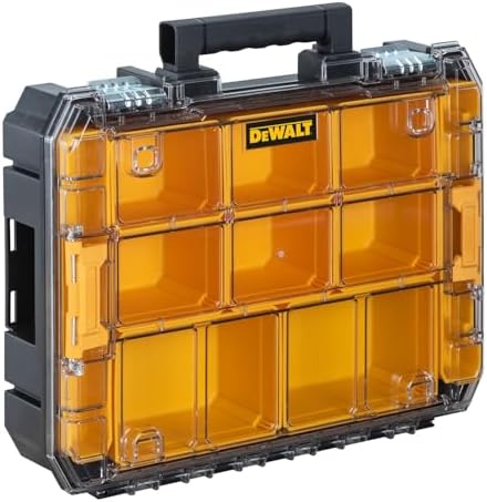 DEWALT TSTAK Tool Organizer, Small Parts and Screw Organizer Tool Box with Removable Compartments, (DWST17805)