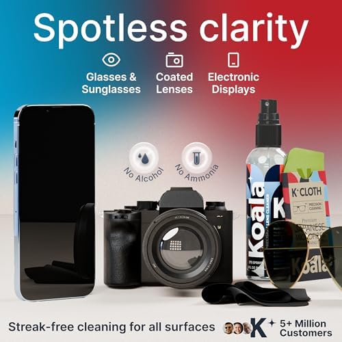 Koala Eyeglass Lens Cleaner Spray Kit | Japanese Microfiber (6 Piece Set)