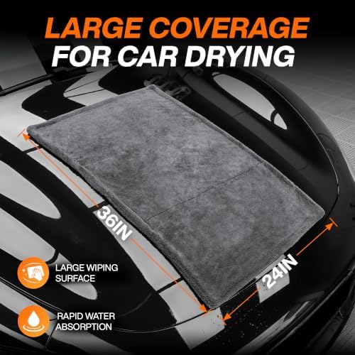 1300 GSM Microfiber Car Drying Towels for Cars, SUV, Trucks