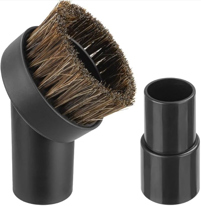 Round Dust Brush For Shark Vacuum Attachment with Hose Adapter, For Most Vacuum Cleaners Accessories