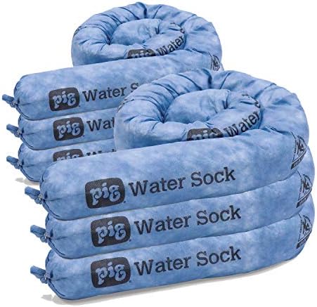 Super Absorbent Sock for Water | 6 Pack | ext. Dia. 3" x 4' L | Absorbs Up to 1.75 Gallons per Sock | PM50635