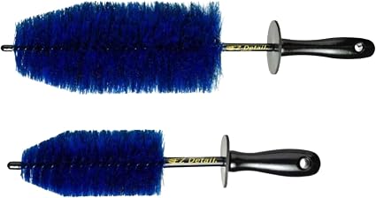 EZ Detail Big and Little Brush Combo - Wheel Rim Cleaner for Cars, Bike, Trucks, Motorcycle, and Other Vehicles - Non-Sc