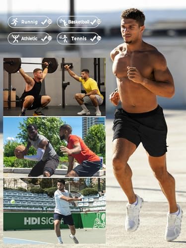 Men's Athletic Running Shorts Quick Dry Lightweight Zip Pockets