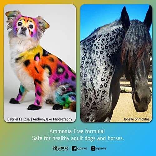 Permanent Dog Hair Dye, Pet Hair Dye Safely Used by Grooming Salons for a Decade, Pet Safe Dye Lasts Over 20 Washes, Bright Color for Dogs and Horses (Super Black)