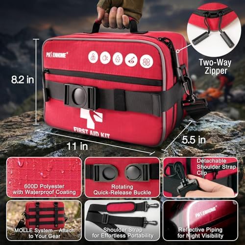 527 Pieces First Aid Kit for Home, Car, Travel, 6-in-1 Detachable Modular