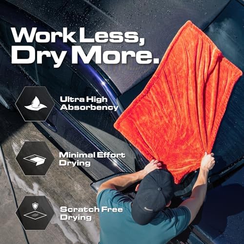 Microfiber Car Drying Towel 24"x36", 1300GSM Twisted Loop