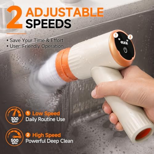 Electric Spin Scrubber,Cordless Shower Scrubber
