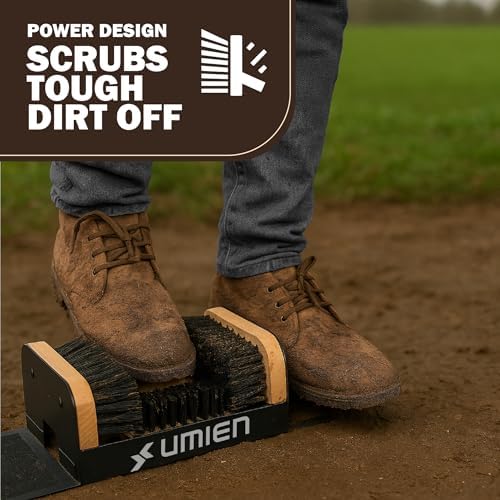 Boot Scraper Outdoor Shoe Brush 2-Pack with Flaps, Mud & Snow