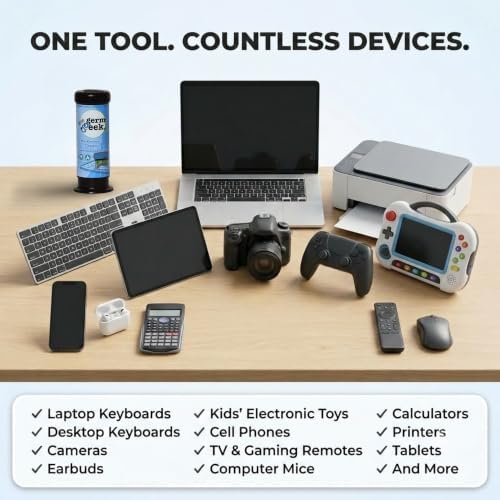 Keyboard & Electronics Cleaner | Reusable Brush + Solution