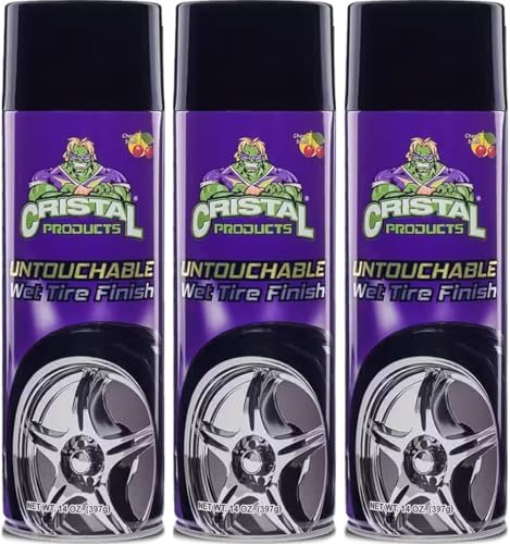 Untouchable Tire Shine Spray – Long-Lasting Wet Tire Finish for Deep Gloss & Protection – Waterproof Tire Shine, Easy Application, Premium Tire Cleaner Shine