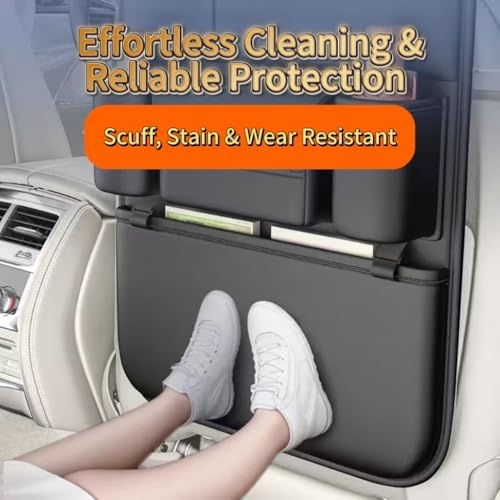 【KOVOA】 Leather Car Seat Back Organizer, 6-Pocket Waterproof Storage Holder