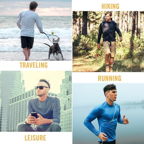 Men's UPF 50+ Sun Protection Shirts Long Sleeve Rash Guard