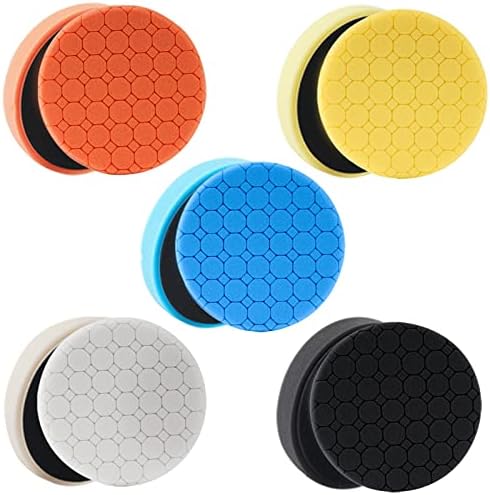 Buffing Polishing Pads, 5Pack 6.5 Inch Face for 6 Inch Backing Plate Compound Buffing Sponge Pads Cutting Polishing Pad Kit for Car Buffer Polisher, Polishing and Waxing