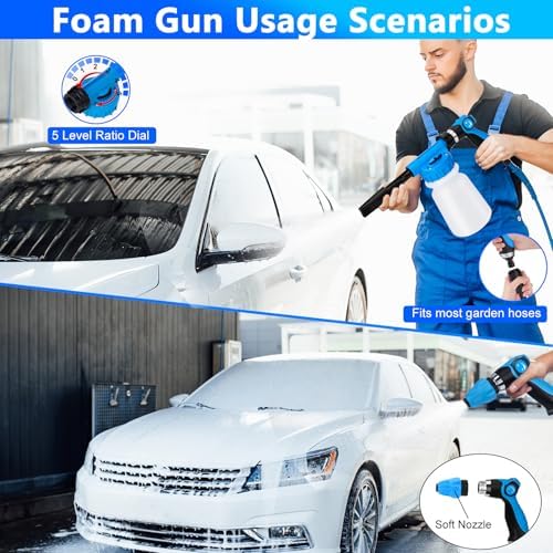 Car Wash Kit with Foam Gun, Complete Car Detailing Kit 40 PCS