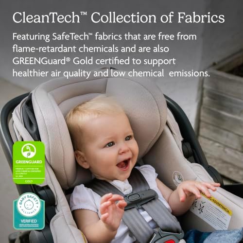 UPPAbaby Mesa V3 Infant Car Seat with Base, Insert & SmartSecure - Savannah