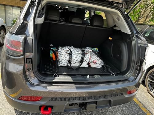 Rear Trunk Organizer Cargo Net for Jeep Renegade 2015-2025 – Floor Style Cargo Net for SUV – Premium Mesh Car Trunk Organizer Vehicle Carrier Storage – Compatible with Renegade