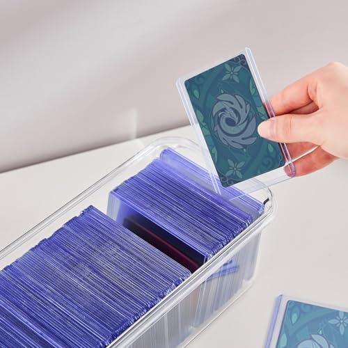 Trading Card Storage Box for Toploaders with Dividers, 2 Pack