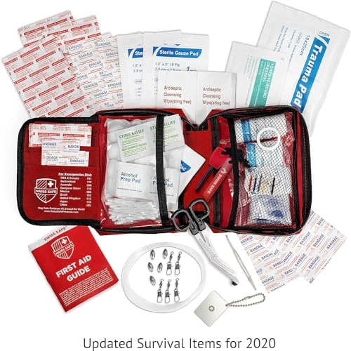 200 Pcs First Aid Kit for Camping, Travel, Car & Survival