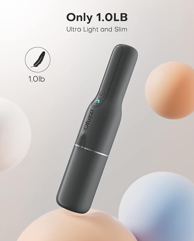 Ofuzzi Slim H7 Pro Cordless Handheld Vacuum with LED Light, Ultra-Lightweight 1.0LB, 11000Pa Powerful Suction, Two-Speed Modes, Type-C Fast Charging, Mini Vacuum for Home Cleaning (Gray)