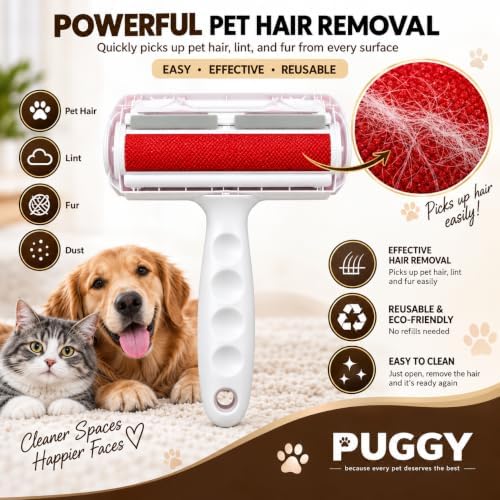 Pet Hair Remover Roller,, Reusable Lint Roller For Dog & Cat Hair