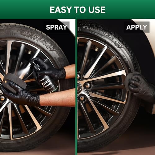 THEPROSTUFF® Tire Shine Spray, No Sling Satin Black Tire Dressing