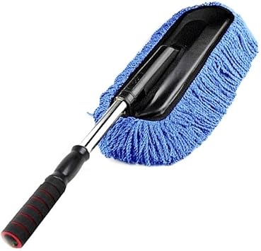 Removable Telescopic Car Wax Drag Nano Fiber Wash Brush Dusting Tool Mop Dash Duster Exterior Interior Cleaning Kit (Pre