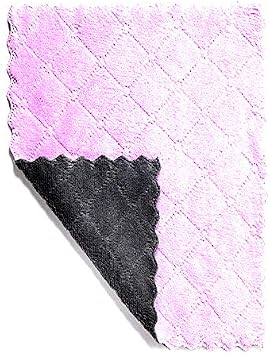 Double-Sided Multi-Purpose Microfiber Cleaning Cloth, Lint Free, Ultra Absorbent Dust and Dirty Cleaning Supplies for Ki