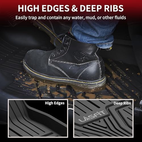 All Weather Floor Mats for Honda Civic 2022-2026 - Gasoline | Full Surround TPE Mats, Tall Walls, 3D Custom Fit, Non-Slip, Easy Clean, Tool-Free Install, Vehicle-Specific Accessories