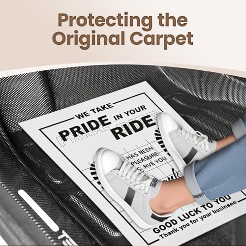 Paper Floor Mats for Cars 100pcs, 16"x20" Disposable White Paper Mats