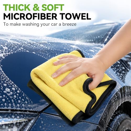62" Car Wash Brush with Long Handle, 6Pcs Car Wash Kit Exterior