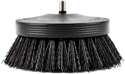 SGCB PRO 3.5” Carpet Drill Brush With Drill Attachment, Heavy Duty Car Detailing Scrubbing Brush Pneumatic Scrubber Stif