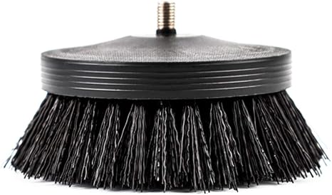 SGCB PRO 3.5” Carpet Drill Brush With Drill Attachment, Heavy Duty Car Detailing Scrubbing Brush Pneumatic Scrubber Stif