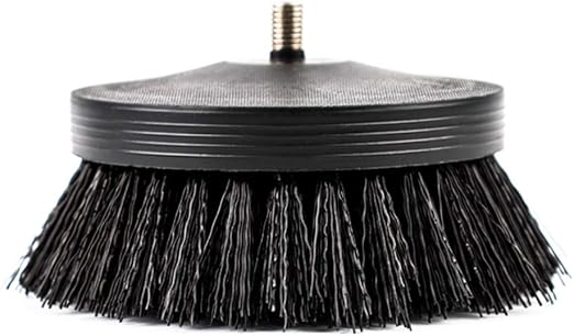SGCB PRO 3.5” Carpet Drill Brush With Drill Attachment, Heavy Duty Car Detailing Scrubbing Brush Pneumatic Scrubber Stif