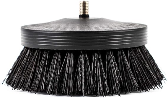 SGCB PRO 3.5” Carpet Drill Brush With Drill Attachment, Heavy Duty Car Detailing Scrubbing Brush Pneumatic Scrubber Stif