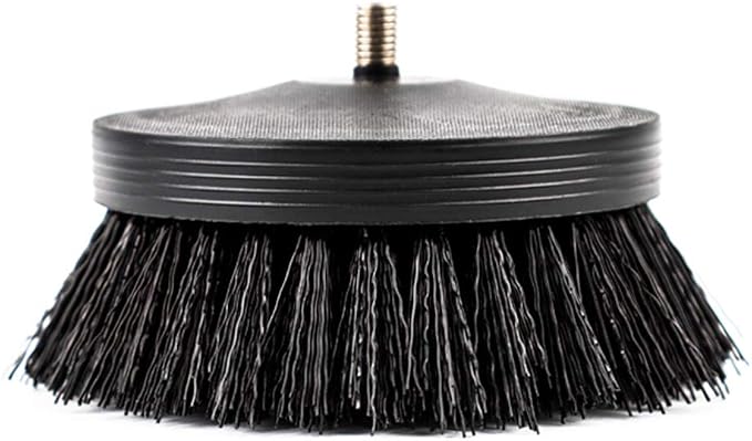 SGCB PRO 3.5” Carpet Drill Brush With Drill Attachment, Heavy Duty Car Detailing Scrubbing Brush Pneumatic Scrubber Stif