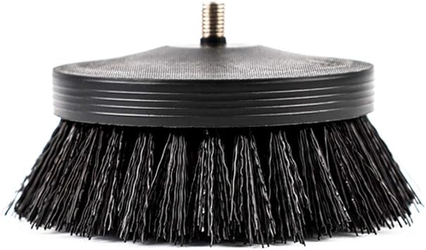 SGCB PRO 3.5” Carpet Drill Brush With Drill Attachment, Heavy Duty Car Detailing Scrubbing Brush Pneumatic Scrubber Stif