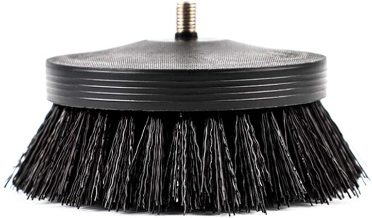 SGCB PRO 3.5” Carpet Drill Brush With Drill Attachment, Heavy Duty Car Detailing Scrubbing Brush Pneumatic Scrubber Stif