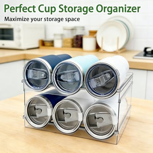 2 Pack Water Bottle Organizer, Stackable Water Bottle Holder